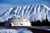 Cantwell, Denali Borough, Alaska: ' Igloo City' - giant igloo on a gas station by the Parks Highway - photo by F.Rigaud