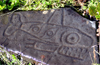 Petroglyph Beach, Wrangell Island, Alexander Archipelago, Alaska: fish petroglyph - photo by R.Eime