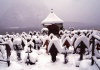 Austria - Hallstatt (Oberosterreich): graves in the snow (photo by F.Rigaud)