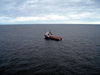 Caspian sea - tug boat use for oil rig transportation - Central Azeri section of Azeri-Chirag-Gunashli oil field - photo by L.McKay