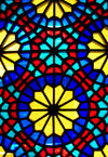 Sheki / Shaki - Azerbaijan: Sheki Khans' palace - Azeri stained glass work - shebeke detail - Khansarai - photo by N.Mahmudova