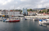 Azores / Aores - Terceira - Angra do Herosmo: marina i igreja da Mesericrdia / marina and Mesericrdia church - photo by A.Dnieprowsky