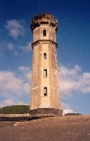 Azores / Aores - Capelinhos - Faial: farol submerso em cinzas vulcnicas / light-house submerged in volcanic ashes - photo by M.Durruti