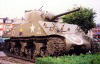 Belgium / Belgique - Bastogne / Bastenaken (Walllonia, Luxembourg province): remains of the Battle of the Ardennes - a US Army Sherman tank that escaped the Wehrmacht (photo by M.Torres)