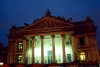 Belgium - Brussels: La Bourse - the stock exchange - nocturnal - Boulevard Anspach - Place de La Bourse (photo by M.Bergsma)