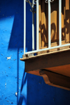 La Paz, Bolivia: detail of window with railing - Observatorio San Calixto - seismological station founded by Pierre Marie Descotes of the Society of Jesus - Calle Indaburo - photo by M.Torres