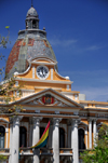 La Paz, Bolivia: Palacio Legislativo - hosts the National Congress, a bicameral parliament consisting of a lower house, the Chamber of Deputies, and an upper house, the Senate - Plaza Murillo - photo by M.Torres