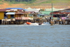 Bandar Seri Begawan, Brunei Darussalam: water taxis provide fast transportation between the water villages and to the city, Kampong Pg Setia Negara - palafittes - photo by M.Torres