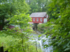 Pelham - Niagara Region, Ontario, Canada / Kanada: old generator and waterfall - photo by R.Grove