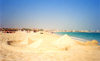 Cape Verde / Cabo Verde - S. Maria, Sal island: sand pyramids on the bay - piramides na baia - photo by M.Torres