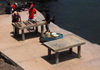 S. Maria, Sal island, Cape Verde / Cabo Verde: fishermen prepare moray eels - pescadores arranjam moreias - photo by R.Resende