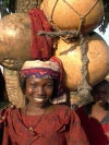 Chad / Tchad - Mandoul: nomadic camp - woman (photo by Silvia Montevecchi)