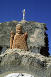 Lauca National Park, Arica and Parinacota region, Chile: Christian icon at the quaint 17th century adobe church in the village of Parinacota - Norte Grande - photo by C.Lovell