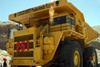 Chile - Calama (Antofagasta region): giant truck in the copper mine - mining machinery - Codelco Norte - photo by N.Cabana