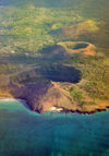 Lac Sal, Grande Comore / Ngazidja, Comoros islands: three volcanic craters, the one on the foreground with a salt water lake - Northern coast - photo by M.Torres