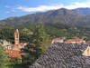 Corsica / Corse - Corte: shale roofs and mountains (photo by J.Kaman)