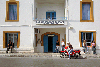 Crete, Greece - Agios Nikolaos, Lassithi prefecture: teenagers after school in front of the Customs House - photo by A.Dnieprowsky