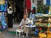 Crete - Bali / Mpali (Rethimnon prefecture): shopkeeper (photo by Alex Dnieprowsky)