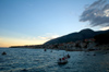 Croatia - Brac island - Bol: town and sea at dusk - photo by P.Gustafson