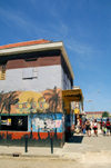 Curacao - Willemstad: Painted building, downtown Punda  - photo by S.Green