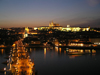 Prague, Czech Republic: Charles Bridge and Prague Castle at night - Karluv most - photo by J.Kaman