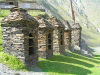 Russia - Dagestan - Tsumada rayon - Selenie Hushet: line of stone piles - Caucasian memorial (photo by G.Khalilullaev)