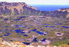 Easter Island / Rapa Nui - Orongo: Rona Kau crater - lake in the crater of an extinct volcano - photo by G.Frysinger