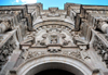 Quito, Ecuador: iglesia de La Compaa de Jesus - Jesuits' Church - Baroque facade of carved volcanic stone - corner of Calles Garcia Moreno and Sucre - built between 1605 and 1765 - UNESCO world heritage - Pichincha privince - photo by M.Torres