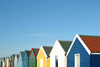 Southwold, Waveney district, Suffolk, East Anglia, East England: beach huts rainbow - photo by K.White