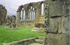 Whitby North Yorkshire, England: ruins of Whitby Abbey - windows - photo by D.Jackson