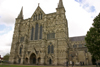 Salisbury, Wiltshire, South West England, UK: Salisbury Cathedral - Great West Front - dedicated to Saint Mary - Church of England - photo by I.Middleton