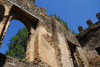 Gondar, Amhara Region, Ethiopia: Royal Enclosure - Emperor Dawit's castle - some plaster remains on the walls - photo by M.Torres