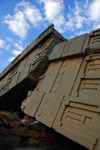 Axum - Mehakelegnaw Zone, Tigray Region: the Great Stele - broken obelisk - detail - Northern stelae field - photo by M.Torres