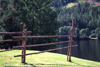 Finland - Tahko - Eastern Finland province - Northern Savonia region: Lake Syvri - fence (photo by F.Rigaud)