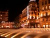 France - Lyon / Lyons: the Carlton hotel at night (photo by Robert Ziff)