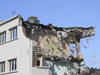 Le Havre, Seine-Maritime, Haute-Normandie, France: remains of conctre slabs of a partly demolished building - Normandy - photo by A.Bartel