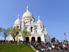 France - Paris: Sacre-Coeur basilica - resting on the stairs (photo by K.White)