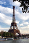 France - Paris: Eiffel tower and the river Seine - photo by K.White