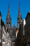 France - Clermont Ferrand (63 Puy-de-Dme, Auvergne): Assumption Cathedral - faade - photo by Y.Guichaoua