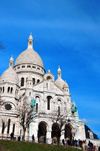 Paris, France: Sacr-Coeur Basilica / Basilica of the Sacred Heart - summit of the butte Montmartre, the highest point in the city - architect Paul Abadie - basilique du Sacr-Cur, dite du Vu national - Montmartre district, 18e arrondissement - photo by M.Torres