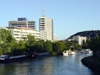 Germany / Deutschland -Saarbrucken (Saarland): Saar / Sarre river view - photo by P.Willis