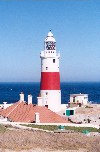 Gibraltar / GIB : lighthouse on the northern pillar of Hercules (operated by Trinity House Lighthouses) (photo by Miguel Torres)