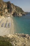 Greece, Karpathos, KyraPanagia Beach: the lazy sand and waters of one of Karpathos' most alluring swimming beaches - photo by P.Hellander