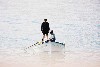 Greek islands - Zante / Zakinthos: homecoming of the Anastasia (small boat with fishermen prepares to land on the beach) - photo by A.Dnieprowsky