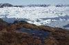 Greenland - Illuisaat - abandoned Inuit settlement of Sermermiut - Ilulissat Icefjord in the background - photo by W.Allgower