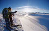 Greenland, Apussuit: skiers scouting routes from the summit - photo by S.Egeberg