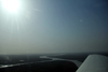 Bissau - Guinea Bissau / Guin Bissau: aerial view outside Bissau - wing of a Piper PA-28 / avio, vista area  sada de Bissau - photo by R.V.Lopes