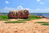 Fort-Libert, Nord-Est Department, Haiti: Fort Dauphin - collapsed guerite lies horizontally on the ground - photo by M.Torres