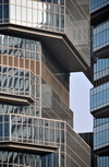 Hong Kong: Lippo Center - aka "The Koala Tree" - twin office towers, previously known as the Bond Center, architect Paul Rudolph, faade detail, Admiralty - photo by M.Torres