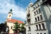 Hungary / Ungarn / Magyarorszg - Szeged: Serbian Othodox church and the offices of the Catholic church (photo by Miguel Torres)